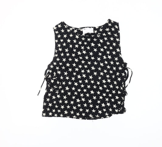 Womens UK Size 4 ASOS DESIGN Black Basic Tank