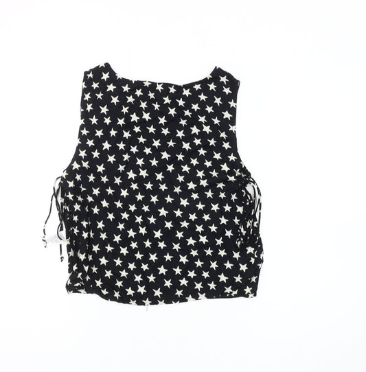 Womens UK Size 4 ASOS DESIGN Black Basic Tank