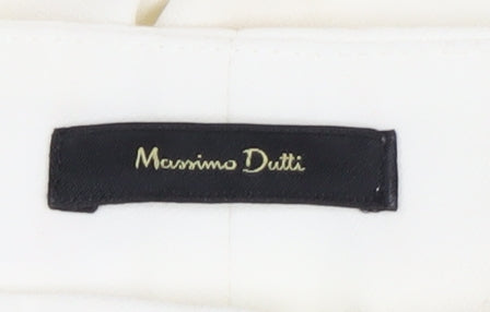 Massimo Dutti Women's Ivory Trousers Size 8