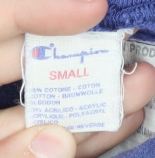 Mens UK Size S Champion Blue Pullover Hoodie
