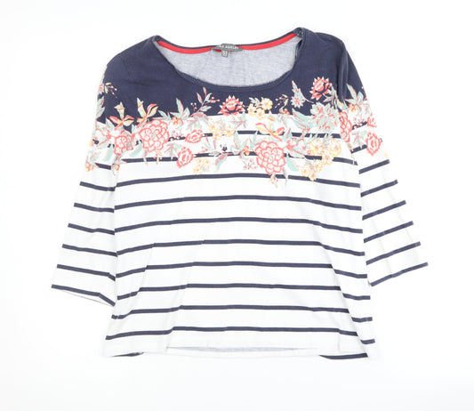 Womens UK Size 10 Laura Ashley Multicoloured Basic T-Shirt