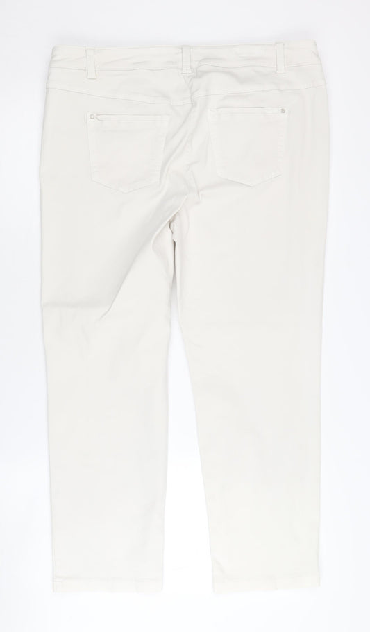 Gerry Weber Women's White Jeans, Size 18, Elegant & Comfortable