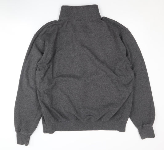 Mens UK Size L Champion Grey 1/4 Zip Sweatshirt