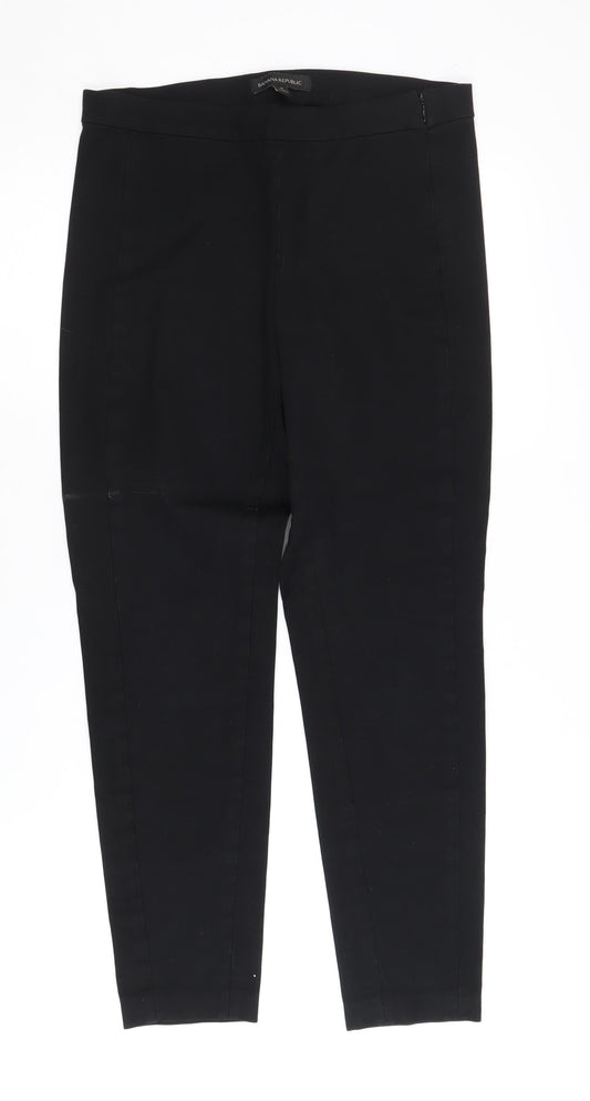 Womens UK Size 6 Banana Republic Regular Fit Casual Workwear Black Trousers