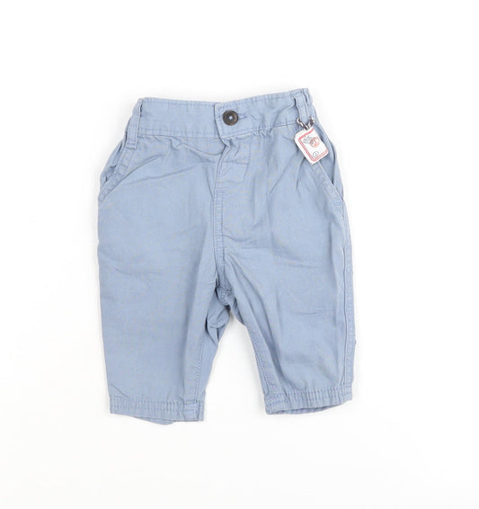 Junior J Unisex Blue Trousers 0-3 Months Casual Cotton
