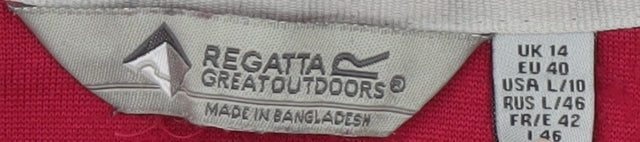 Womens UK Size 14 Regatta Red Full Zip Sweatshirt