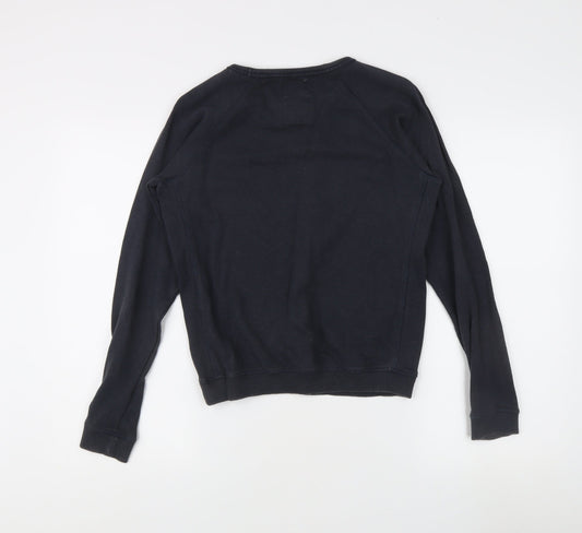 Superdry Women's S Black Sweatshirt, Cotton, Casual