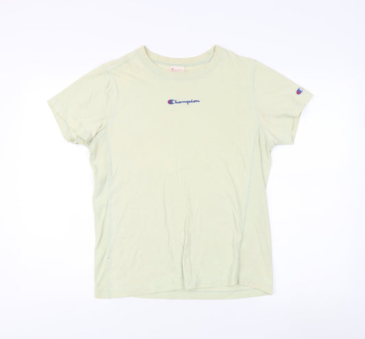 Womens UK Size M Champion Green Basic T-Shirt
