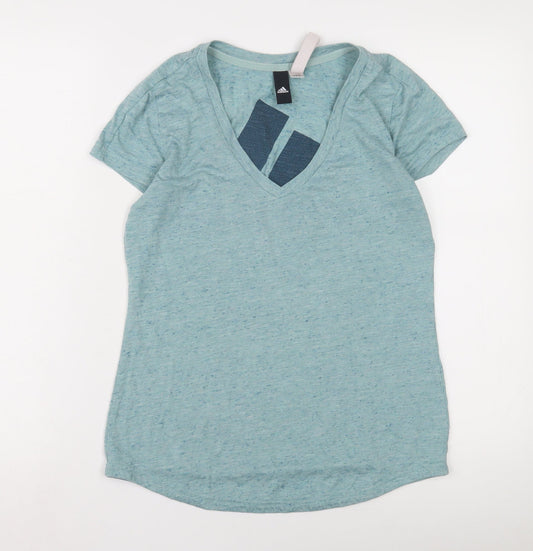 Womens UK Size 6 adidas Blue Gym & Training T-Shirt