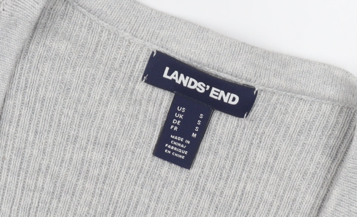 Womens UK Size 8 Lands' End Grey Pullover Jumper