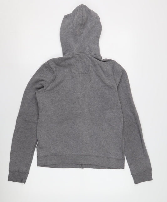 Hollister Women's Grey Full Zip Hoodie, Size M