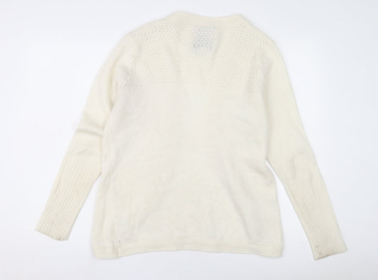 Lee Cooper Women's Ivory Cardigan 12 V-Neck