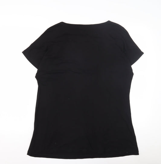 EWM Women's Black Plus Size Sequin T-Shirt