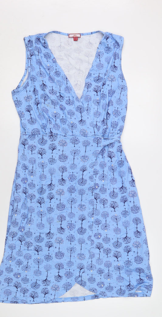Additional front view of Joe Browns Women's Blue Floral Sleeveless Dress