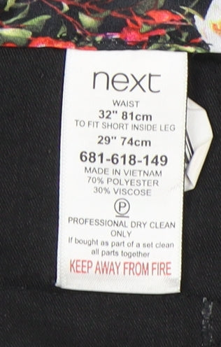 Next Men's Grey Checked Trousers - Size 32