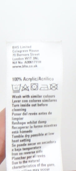 BHS Men's Purple V-Neck Pullover Jumper Size L