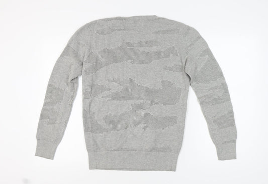 AllSaints Men's Grey XS Pullover Crew Neck Jumper