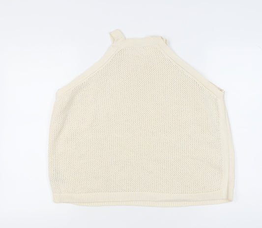 Marks and Spencer Women Ivory XL Halter Knit Tank
