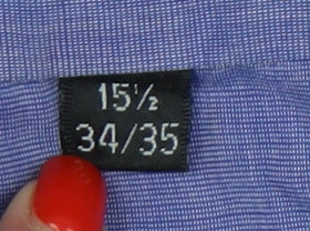 Kasper Men's Blue Long Sleeve Button-Up Shirt 15.5