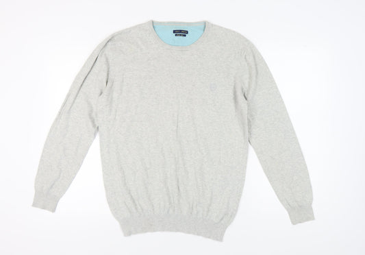 Jooti Jeans Men's Grey Cotton XL Pullover Jumper