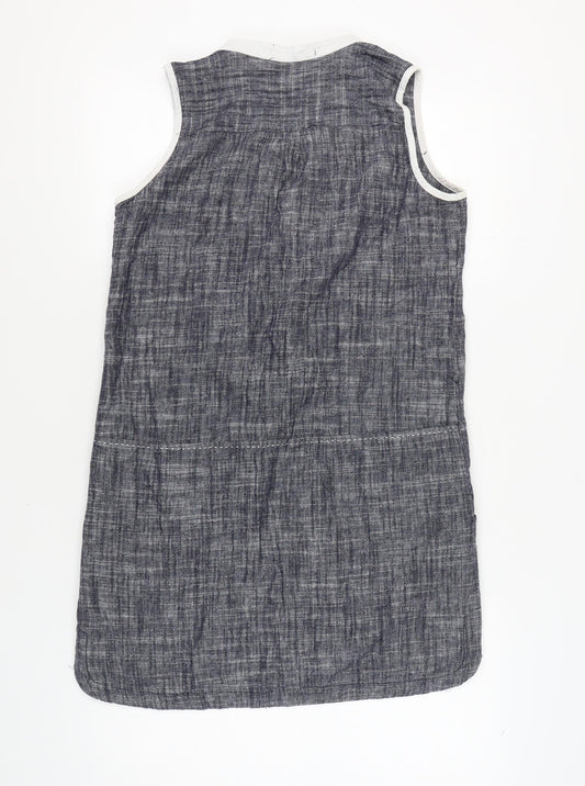 Next Women’s Blue Linen Shift Dress Size 14