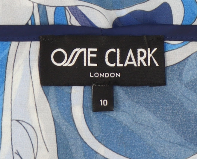 Ossie Clark Blue Floral Women's Cover Up Size 10