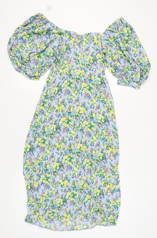 Topshop Women's Multicoloured Floral Dress, Size 12