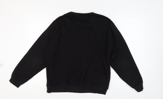 H&M Unisex Black Oversized Sweatshirt M