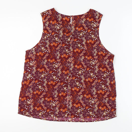 New Look Women's Multicoloured Floral Tank 14
