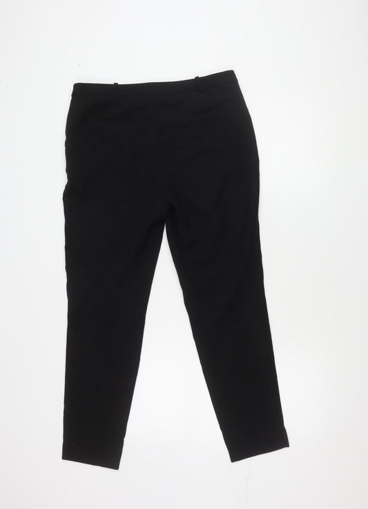 Womens UK Size 10 NEXT Regular Fit Black Trousers