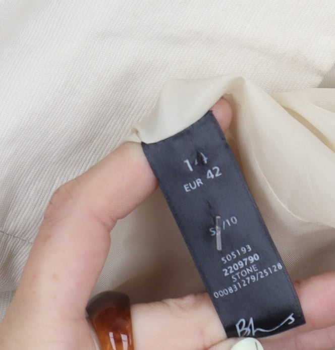 Womens UK Size 14 Sophie Gray Beige Trench Coat