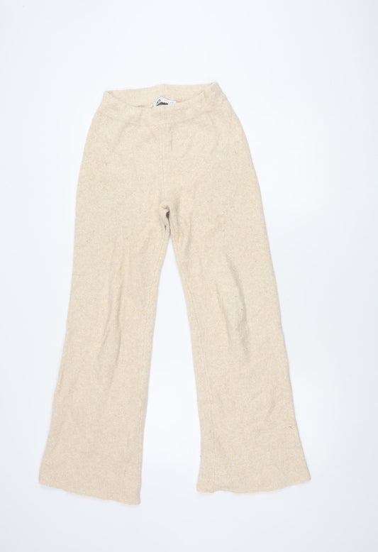 Womens UK Size S Zara Beige Trousers
