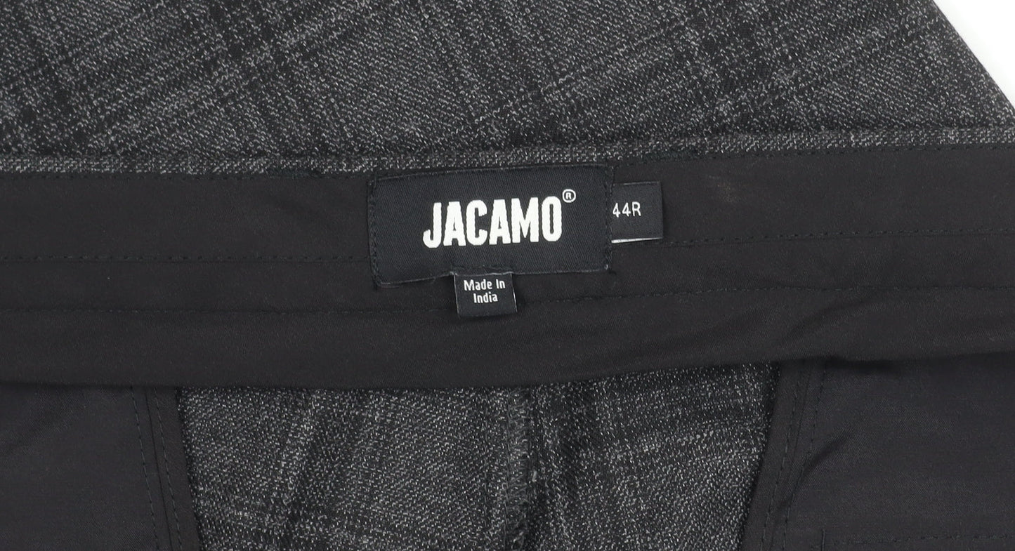 Jacamo Grey Checked Men's Trousers 44R