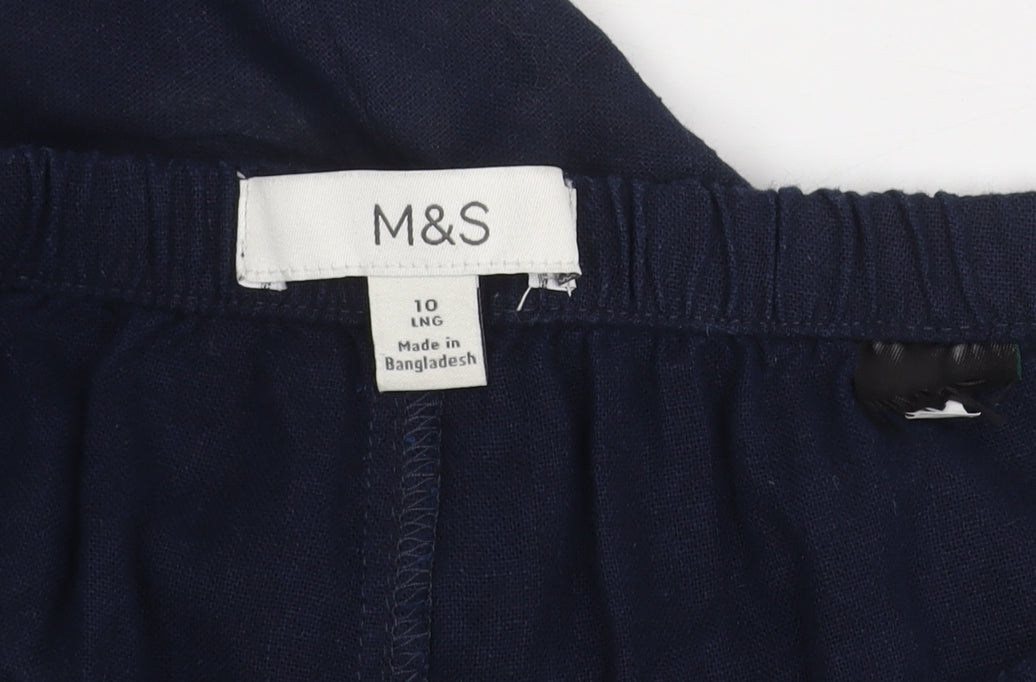 Womens UK Size 10 Marks and Spencer Blue Trousers