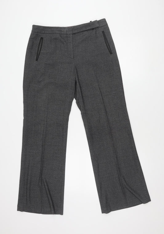 Next Women's Grey Dress Pants Size 12 Straight Leg