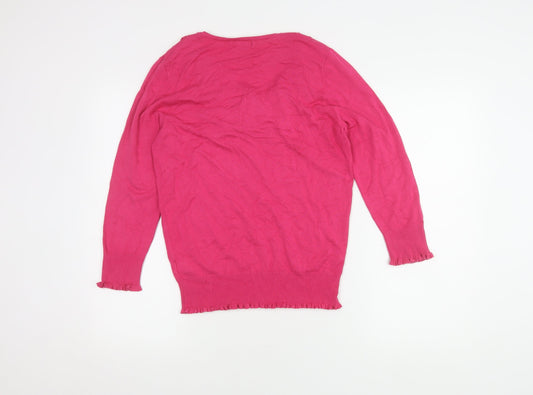 Womens UK Size 14 Per Una Pink Pullover Jumper