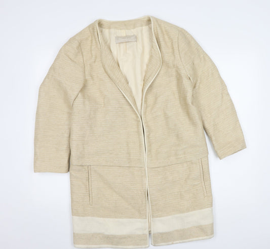 Womens UK Size M Zara Basic Beige Basic Jacket