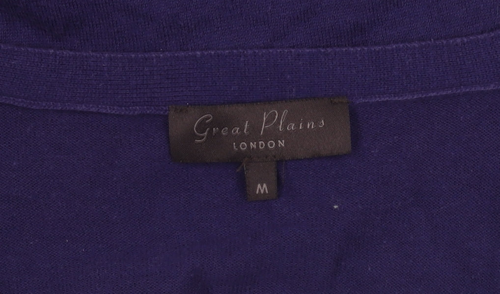 Womens UK Size M Great Plains Purple Cardigan Jumper