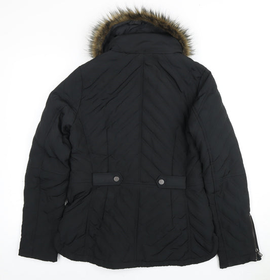 Womens UK Size 12 NEXT Black Puffer Jacket
