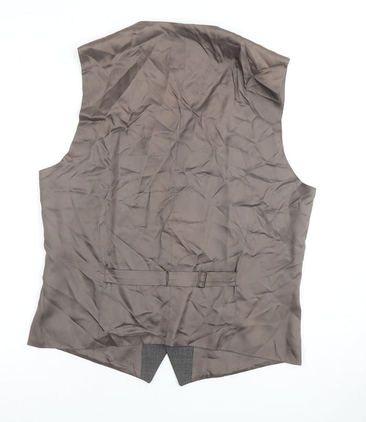 Mens UK Size 38 Burton Grey Suit Waistcoat