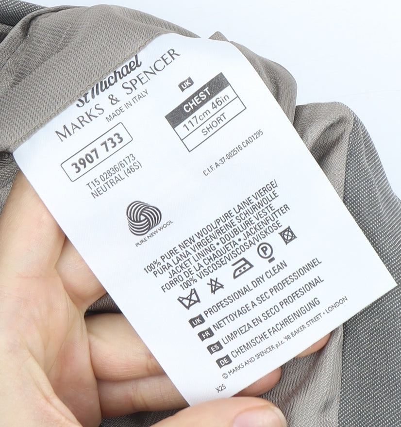 Mens UK Size 46 Marks and Spencer Regular Grey Suit Jacket