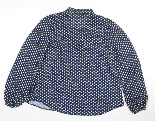 Womens UK Size 10 Dorothy Perkins Blue Basic Blouse