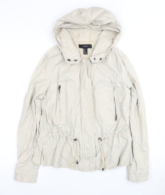 Womens UK Size 8 FOREVER 21 Beige Basic Jacket