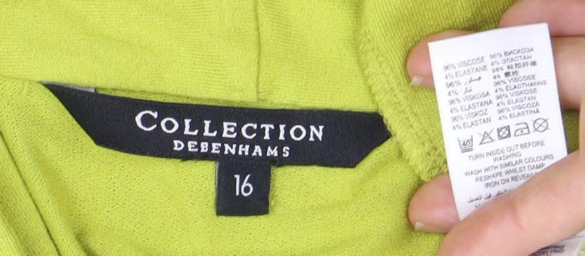 Womens UK Size 16 Debenhams Green Cardigan Jumper