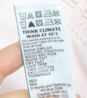 Womens UK Size 10 Marks and Spencer Pink Basic T-Shirt