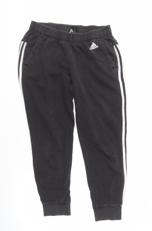 Mens UK Size M adidas-activewear Regular Fit Jogger Black Trousers