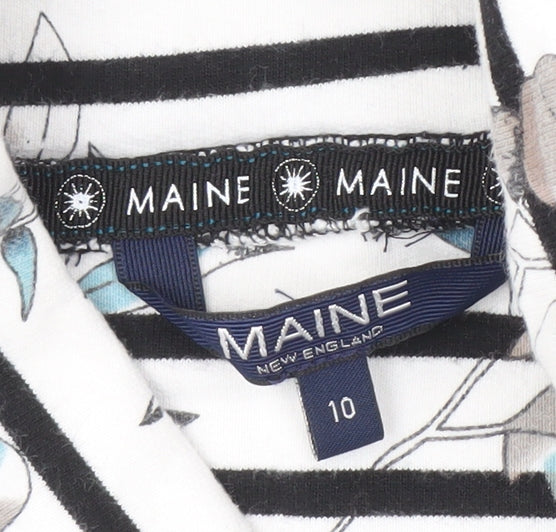 Maine New England Women's Multicoloured Striped Sweatshirt