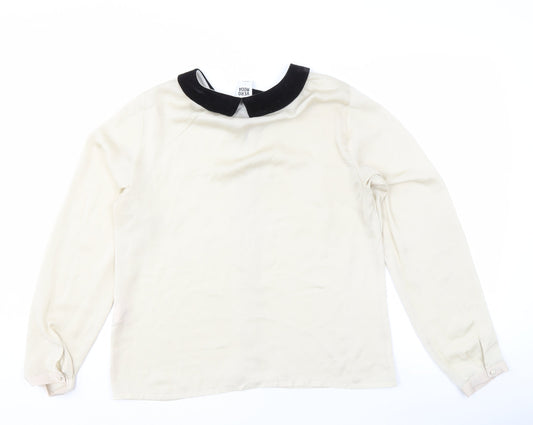 Womens UK Size L VERO MODA Ivory Basic Blouse