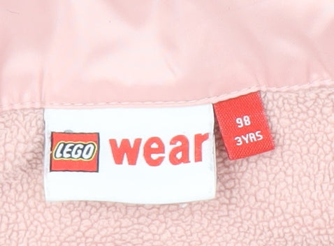 LEGO Girls Pink Puffer Jacket with Hood - Size 3 Years