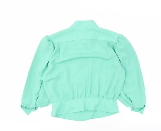 Womens UK Size 12 Berkertex Green Basic Blouse